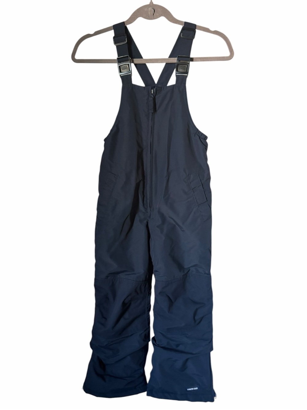 L.L. Bean Kids Squall Waterproof Insulated Iron Knee Snow Bibs Suit Navy Winter - Picture 2 of 8
